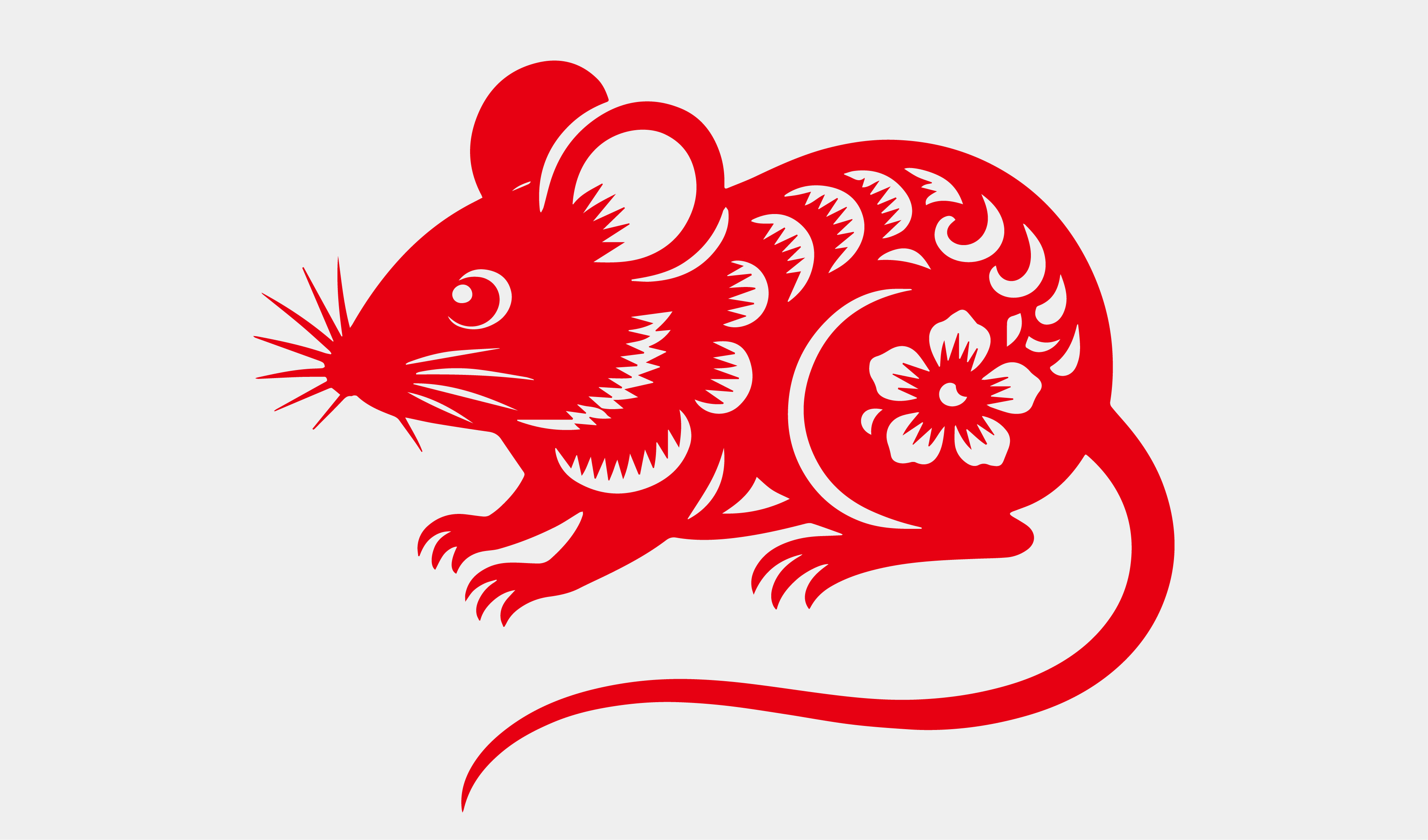 新年-生肖剪纸-鼠